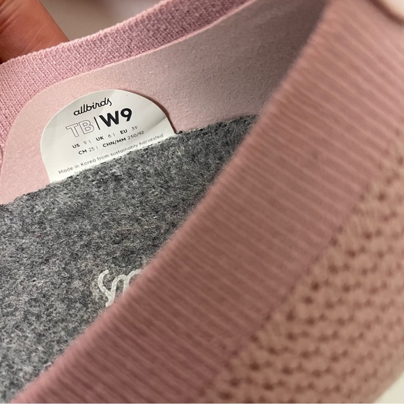 Allbirds Tree Breezers Washable Fabric Soft Flats Ballet Shoes Dusty Pink Size 9 - Picture 5 of 9